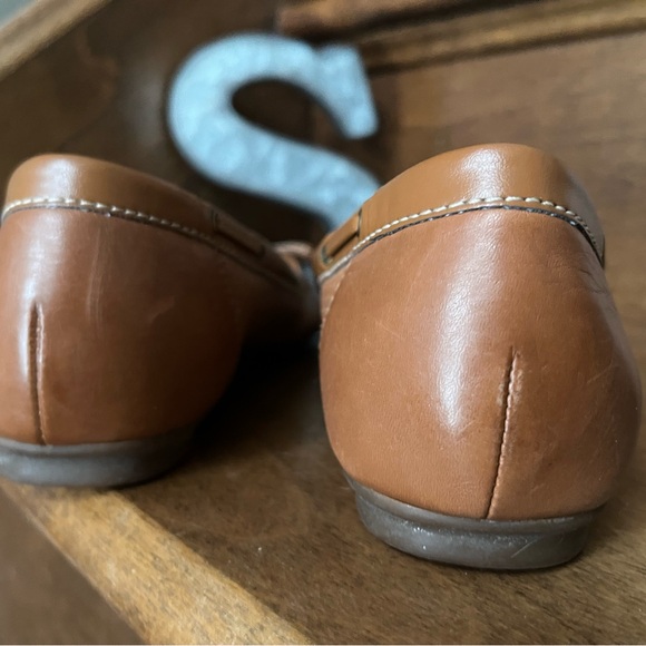 NEW Clark’s Bendables Poem Cottage Tan Leather Ballet Flats USL 6B (M) - Picture 5 of 10